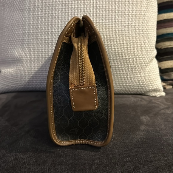 Auth Dior Clutch/Pouch Honeycomb In Web Canvas & Brown Leather 10x7 - Picture 4 of 14